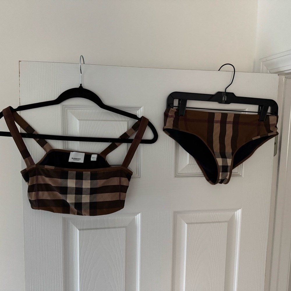 Burberry Brown Plaid Bikini